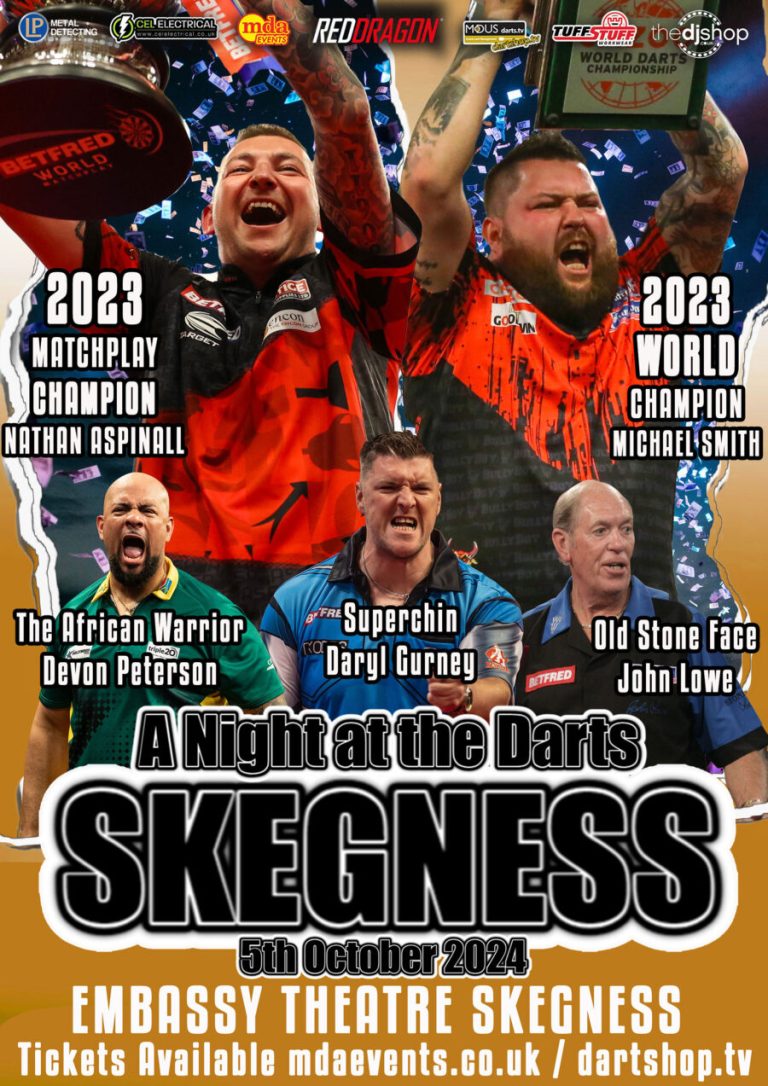 A Night At The Darts, Skegness (darts exhibition) DARTS CALENDAR
